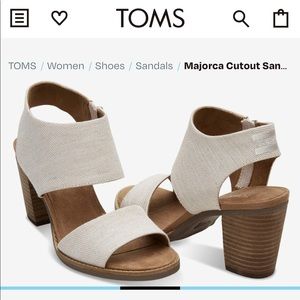 Light grey Toms wedge sandals